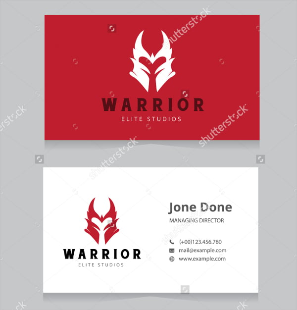 warrior business card