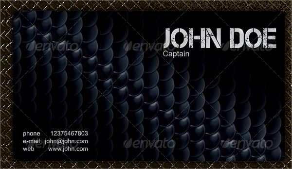 modern military business card
