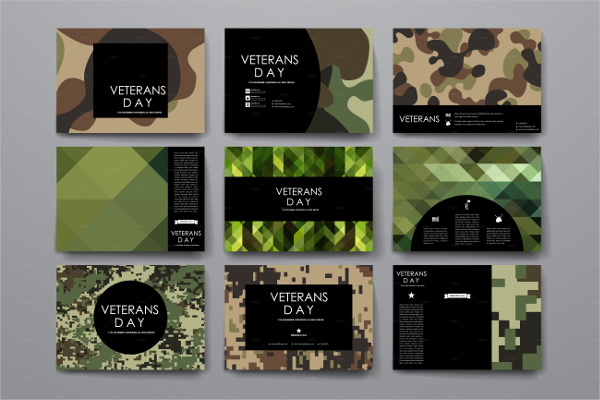 veterans day business card template