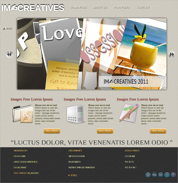 creatives html5 website template