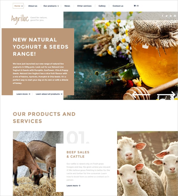 agriculture html5 website template