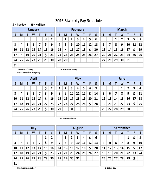 Payroll Calendar Template 13  Free Excel PDF Document Downloads