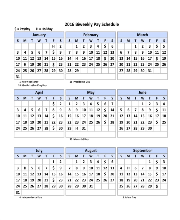 Payroll Calendar Template 13 Free Excel PDF Document Downloads