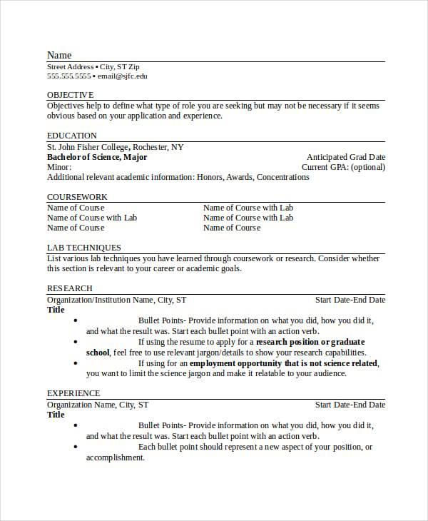 resume-checklist-template