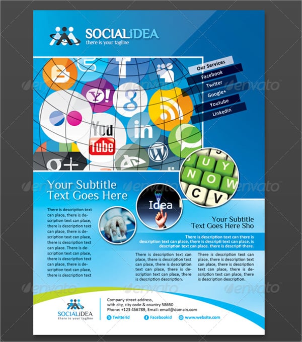 socialidea corporate social media flyer