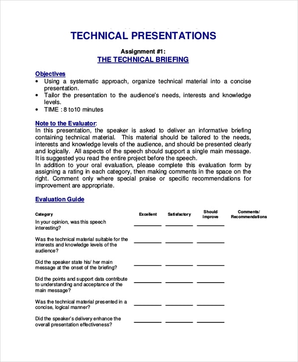 technical project presentation template