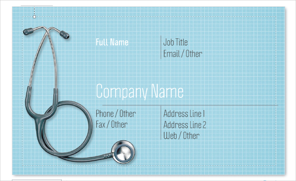 Free Medical Business Card Template Printable Printable Templates
