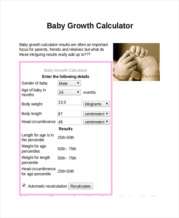 Breastfed Baby Chart