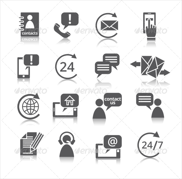 home contact us icons