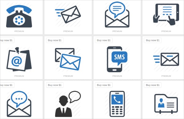 collection of contact icon