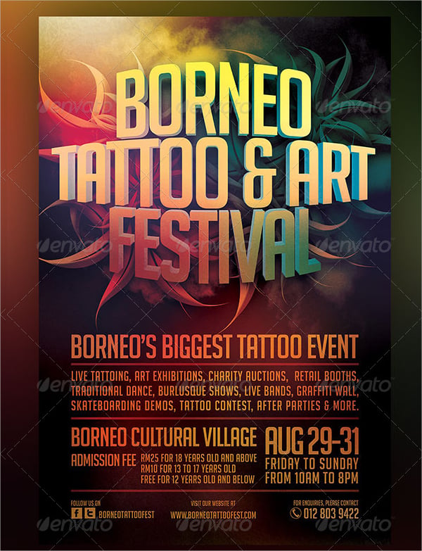 tattoo and art festival flyer