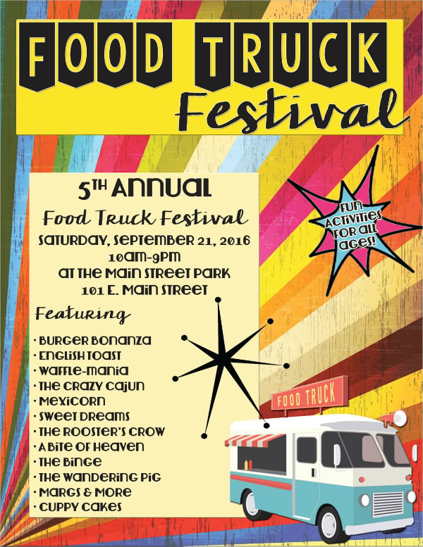 food truck festival flyer