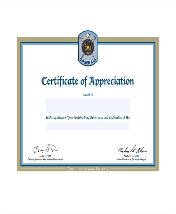 Baseball Certificate Template 8+ PDF, Word, AI, InDesign Document