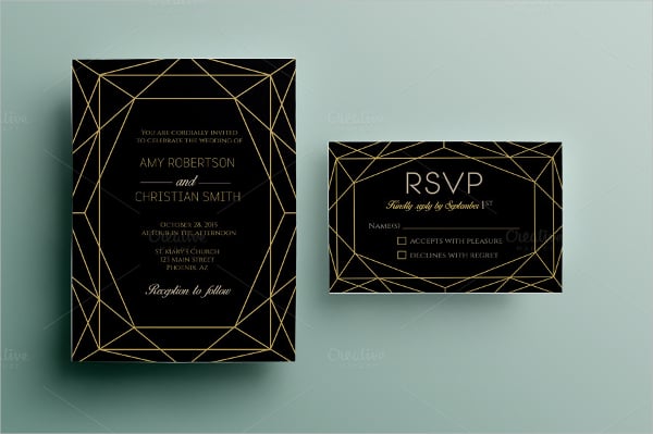 gem wedding invitation template