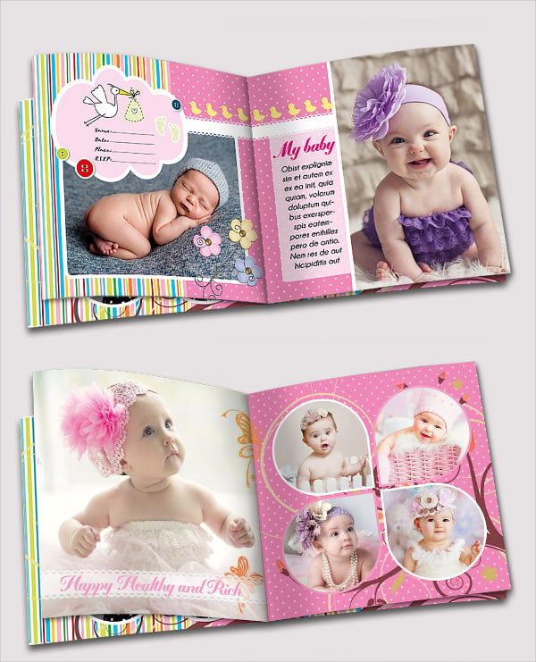 customised baby photo albumtemplate