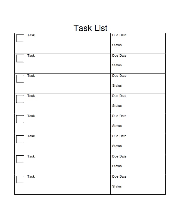 Work To Do List Template - 6+ Free Word, Excel,PDF Document Downloads