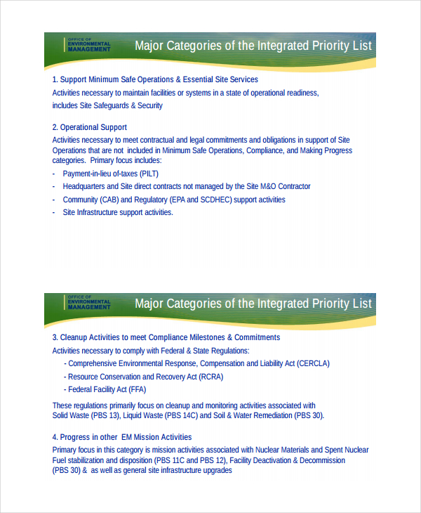 Priority List Template 10+ Free Word, Excel, PDF Document Downloads