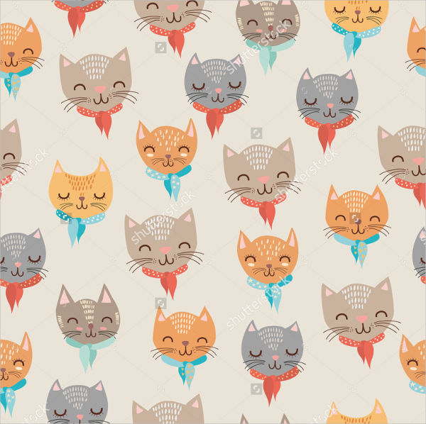 cute seamless pattern with cats