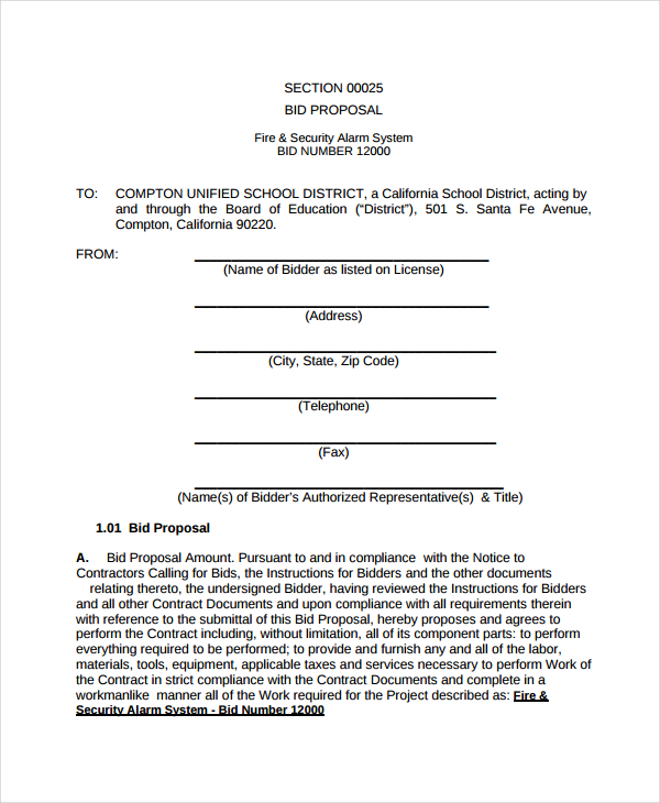 Contractor Proposal Template - 15+ Free Word, PDF Document Downloads