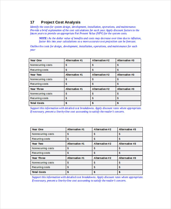 cost benefit analysis tool template2