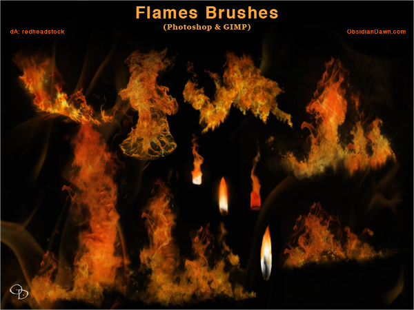 gimp fire brushes