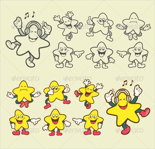 smiley star icons