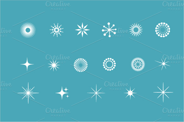 snowflakes star icons