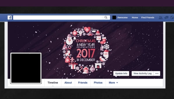 christmas social cover page template