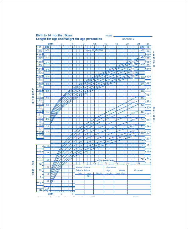 sample newborn baby weight chart by month