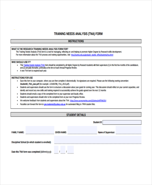 13+ Training Needs Analysis Templates - PDF, DOC, Apple Pages, Google Docs