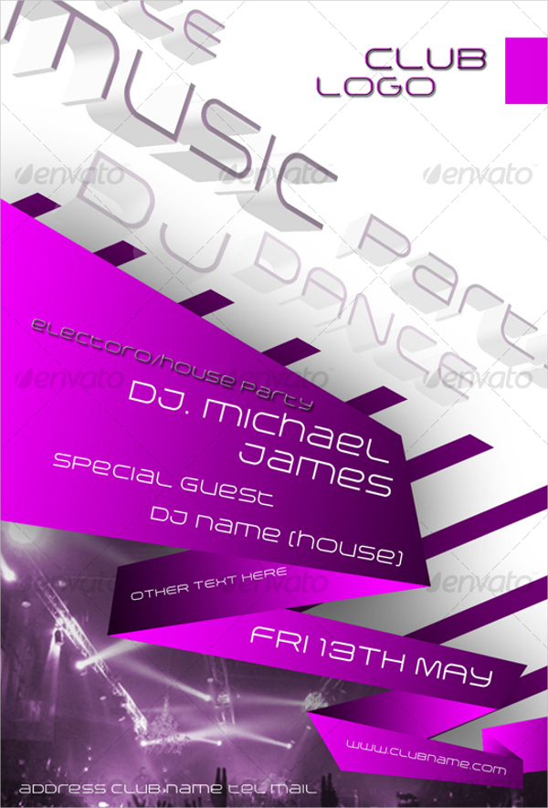 d party flyer template