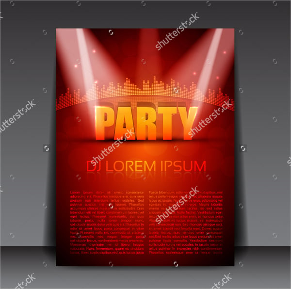 party 3d flyer template