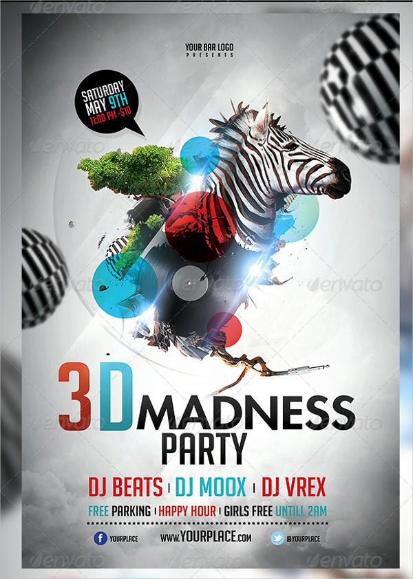 d madness flyer template