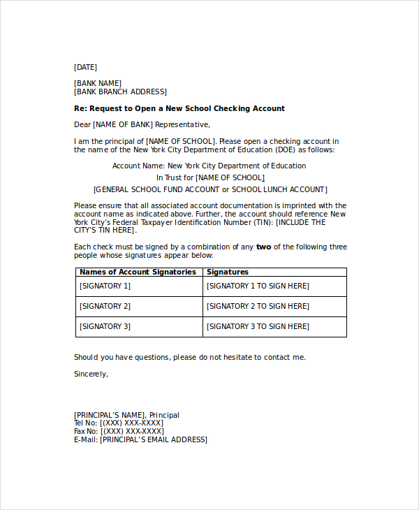 Bank Reference Letter Format