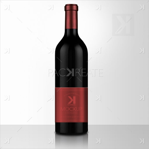 red bordeaux wine bottle psd mockup