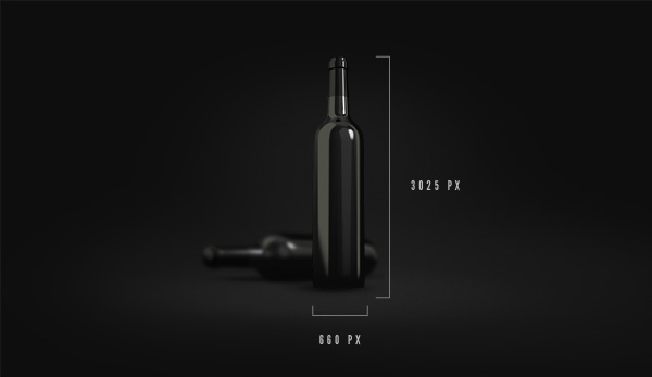 brand wine bottle mockup