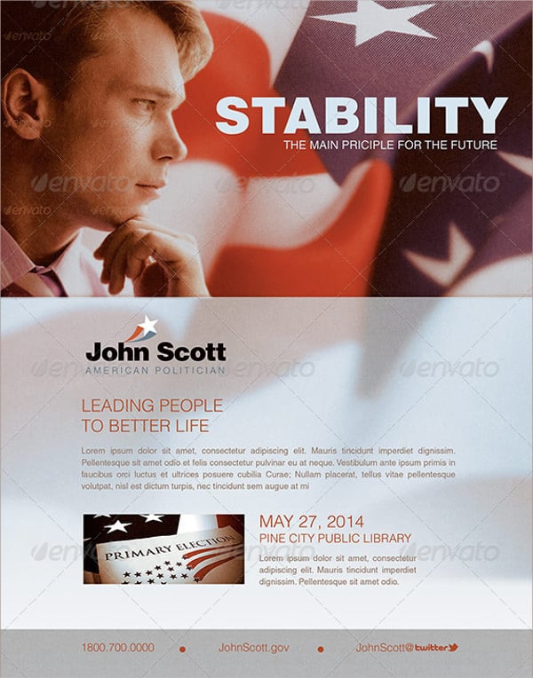 stability political flyer template