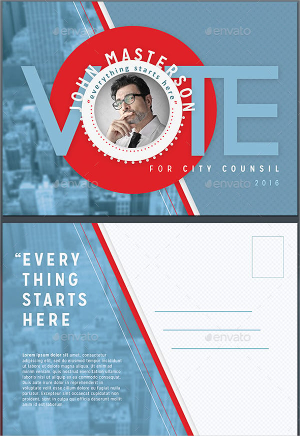 vote political flyer mailer template