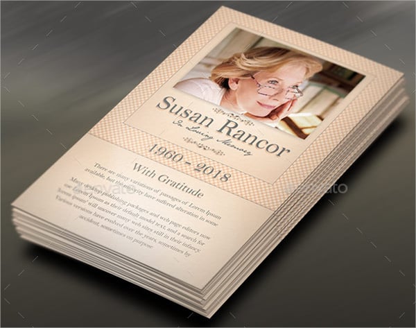 funeral program stationary template