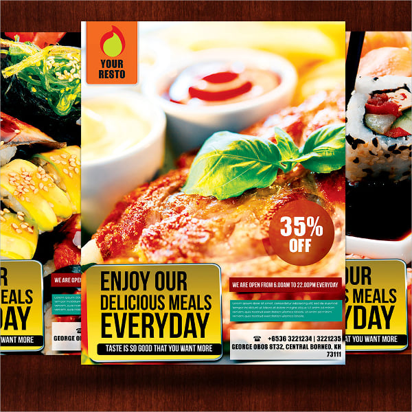 restaurant promotion flyer