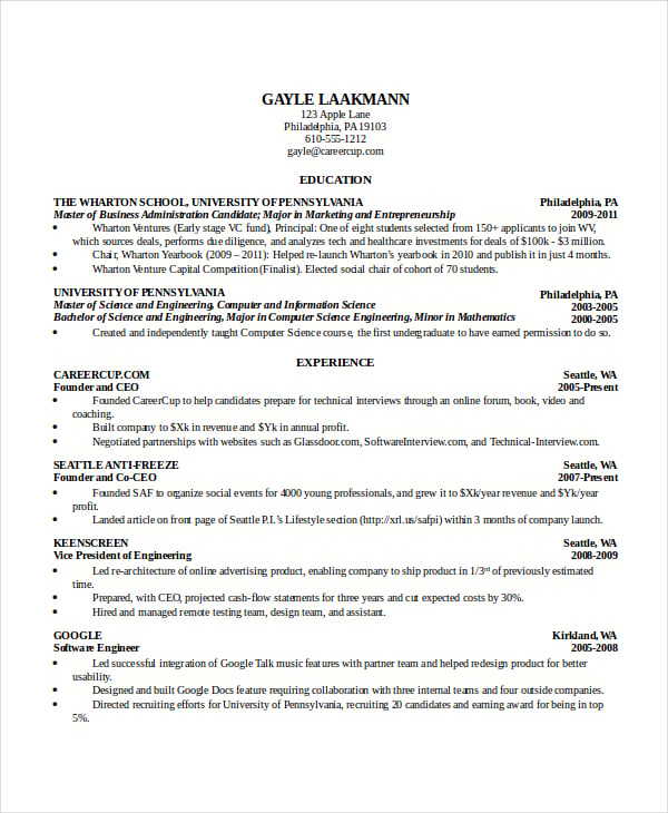 11  computer science resume templates