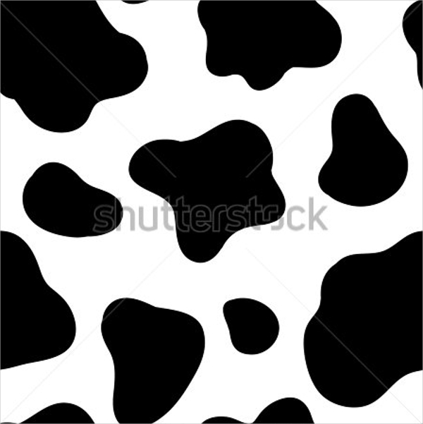 Cow Print Vector Seamless Pattern Design Stock Vector (Royalty