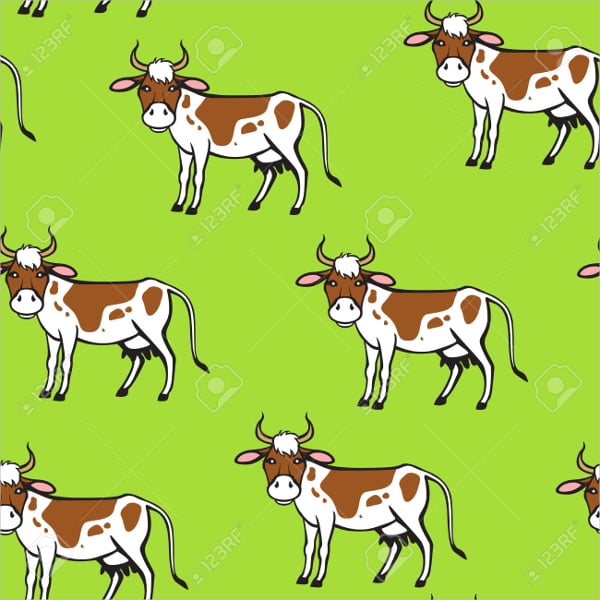 illustrations spot on brown cow pattern