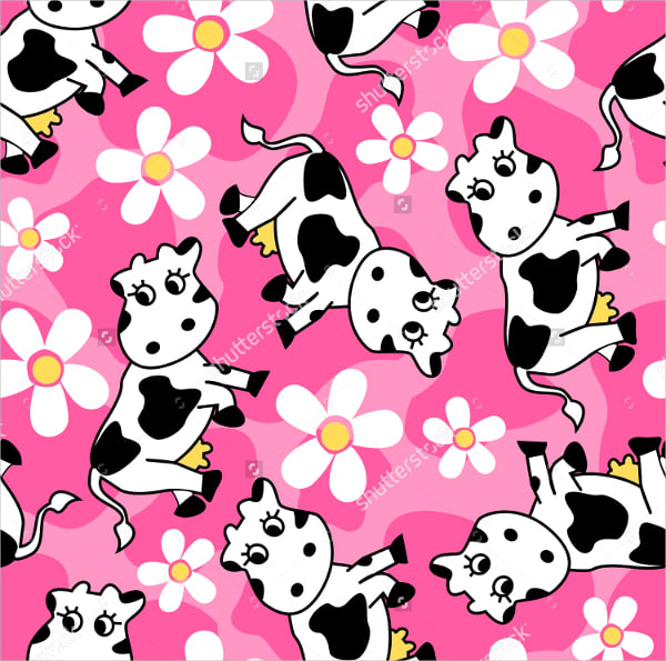 cute cow seamless pattern