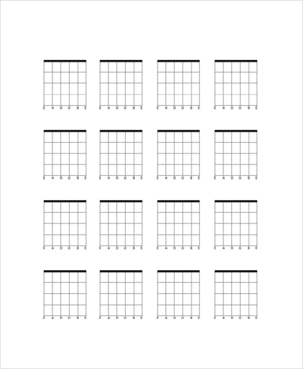 blank bass guitar chord chart