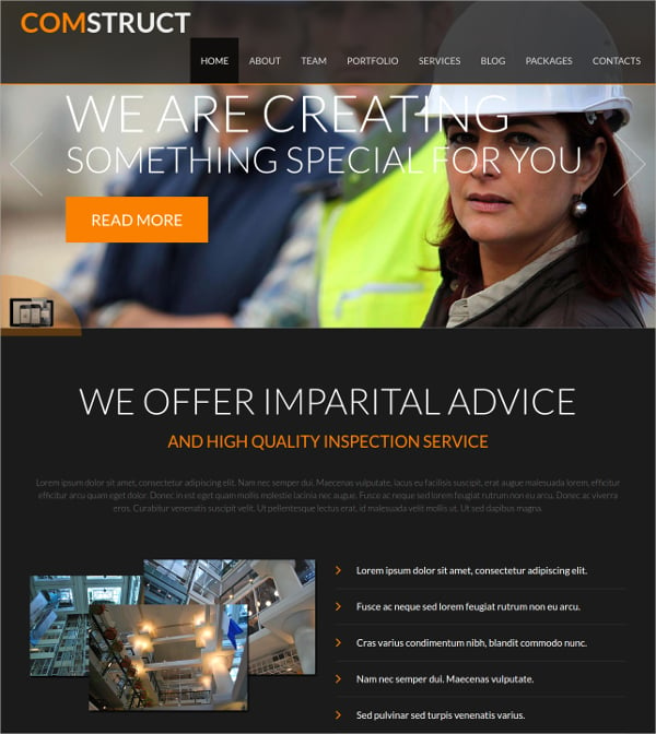 business construction joomla website theme