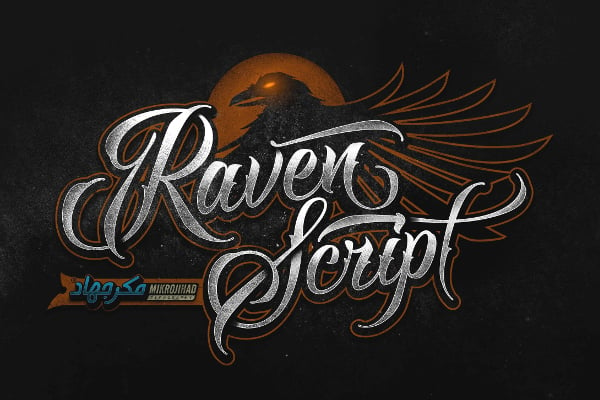 raven script demo font