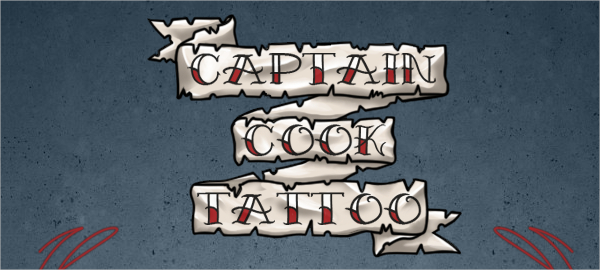 captain cook tattoo font