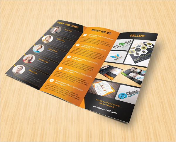 creative studio trifold brochure