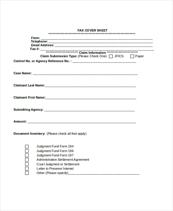 fax cover sheet template in ms word